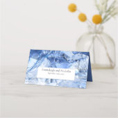 ブルーサファイアジェムストーンカット結婚ズ プレイスカード (裏面)