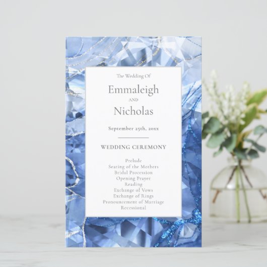 ブルーサファイアジェムストーン結婚式 プログラム (スタンド正面)
