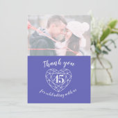 ブルーサファイアハート記念撮影45年 サンキューカード (スタンド正面)