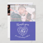 ブルーサファイアハート記念撮影45年 サンキューカード (正面/裏面)