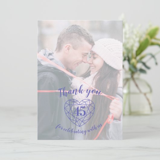 ブルーサファイアハート記念日45年の写真 サンキューカード (スタンド正面)