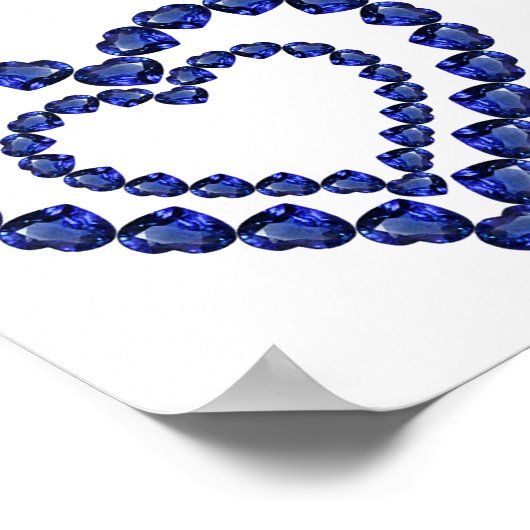 ブルーサファイアハート ポスター (角)