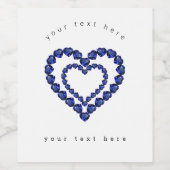 ブルーサファイアハート ワインラベル (シングルラベル)