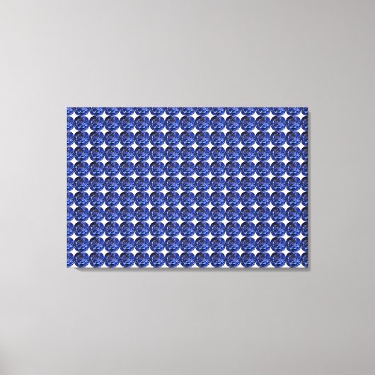 ブルーサファイアパターンデザイン キャンバスプリント (正面)