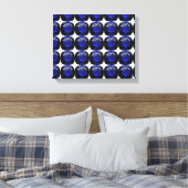 ブルーサファイアパターンデザイン キャンバスプリント (インサイチュ (寝室))