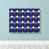 ブルーサファイアパターンデザイン キャンバスプリント (インサイチュ (ウッドフロア))
