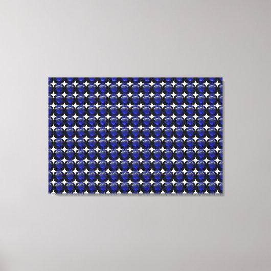 ブルーサファイアパターンデザイン キャンバスプリント (正面)