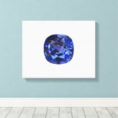 ブルーサファイアパターンデザイン キャンバスプリント (インサイチュ (ウッドフロア))