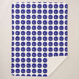 ブルーサファイアパターンデザイン シェルパブランケット