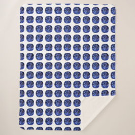 ブルーサファイアパターンデザイン シェルパブランケット