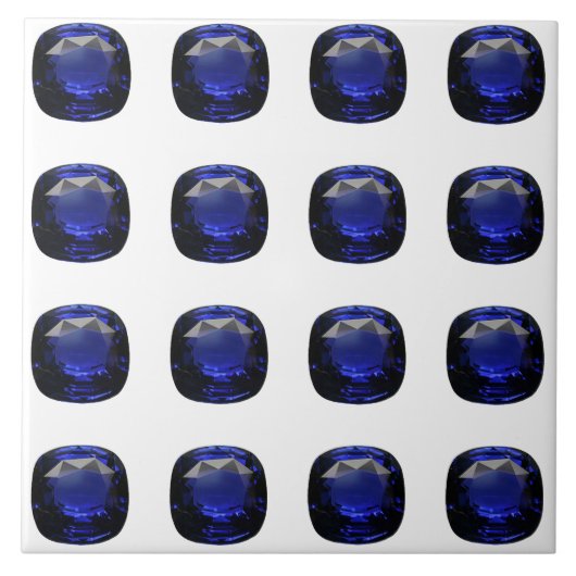 ブルーサファイアパターンデザイン タイル (正面)