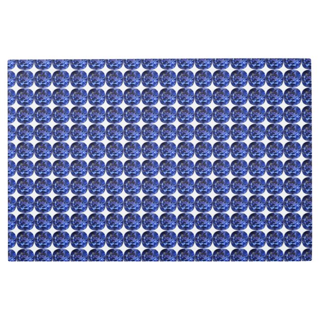 ブルーサファイアパターンデザイン メタルプリント (正面)