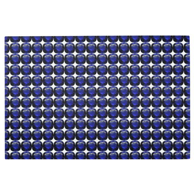 ブルーサファイアパターンデザイン メタルプリント (正面)