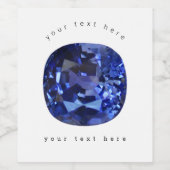 ブルーサファイアパターンデザイン ワインラベル (シングルラベル)