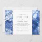 ブルーサファイアプリンセスカットジェムストーンブライダルシャワー 招待状 (正面)