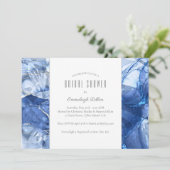 ブルーサファイアプリンセスカットジェムストーンブライダルシャワー 招待状 (スタンド正面)