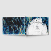 ブルーサファイアマーリング水彩はだしの花嫁™ ゲストブック (全面)