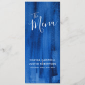 ブルーサファイアモダン抽象芸術ア結婚ートのメニュー メニュー (正面)