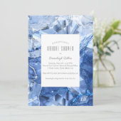 ブルーサファイア宝石カット ブライダルシャワー 招待状 (スタンド正面)