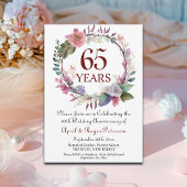 ブルーサファイア65周年の結婚記念日 招待状