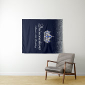 ブルーサファイア、グリッターキンチェアネラ タペストリー (インサイチュ(横))