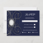 ブルーサファイア&シルバーダイヤモンド記念日RSVP 招待状 (正面)