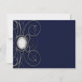 ブルーサファイア&シルバーダイヤモンド記念日RSVP 招待状 (裏面)