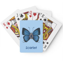 ブルーサファイヤパーソナライズされたピーコックバタフ王室のァン