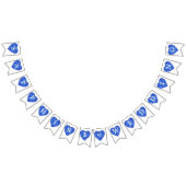 ブルーサファイヤ結婚ハート45周年 バンティングフラッグ (全)