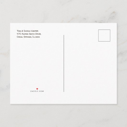 ブルーサファリの動物テーマ野生の1歳の誕生日 インビテーションポストカード (裏面)