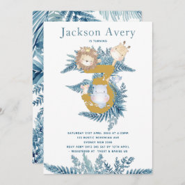 ブルーサファリアニマルズ3回目の誕生日 招待状