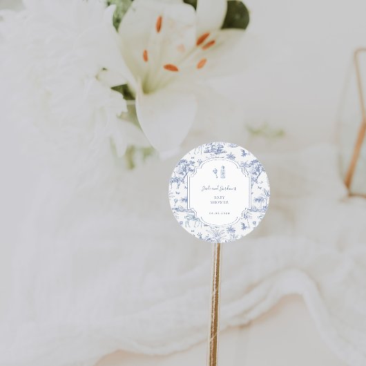 ブルーサファリトイレデジュイ | 赤ちゃんシャワー ラウンドシール