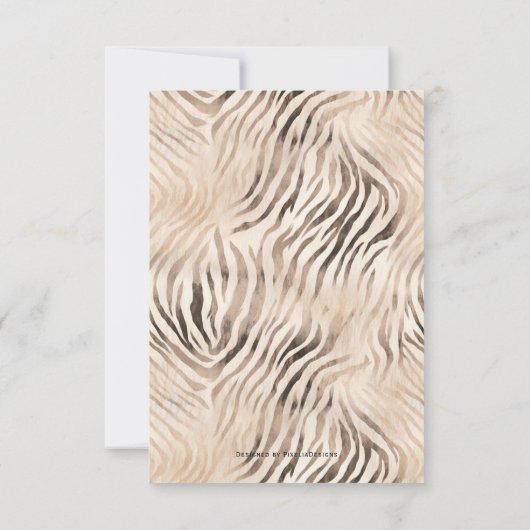 ブルーサファリ動物ワイルドワンの誕生日 サンキューカード (裏面)