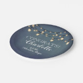 ブルーサプライズエレガントリタイアメントパーティー ペーパープレート (アングル)