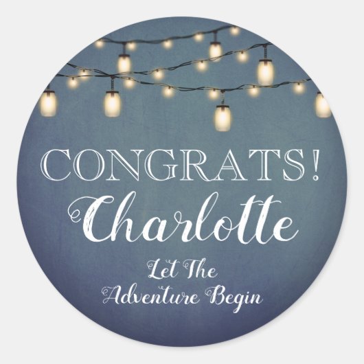 ブルーサプライズエレガントリタイアメントパーティー ラウンドシール (正面)