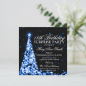 ブルーサプライズ18誕生日クリスマスライト 招待状 (スタンド正面)