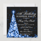 ブルーサプライズ18誕生日クリスマスライト 招待状 (正面)