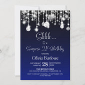 ブルーサプライズ21歳の誕生日パーティー 招待状 (正面)