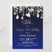 ブルーサプライズ30th誕生日パーティー 招待状 (正面)