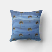 ブルーサペールトロピカルエレガントパームツリー クッション (裏面)