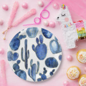 ブルーサボスデザートアート金ゴールドトラベルサウスウエストおもしろい ペーパープレート (パーティー)