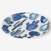 ブルーサボスデザートアート金ゴールドトラベルサウスウエストおもしろい ペーパープレート (アングル)