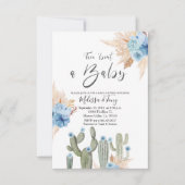 ブルーサボタコス男の赤ちゃんシャワー招待状 招待状 (正面)