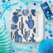 ブルーサボットデザートシック金ゴールドイベント名職人 ペーパープレート (パーティー)