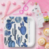 ブルーサボットデザートシック金ゴールドイベント名職人 ペーパープレート (パーティー)