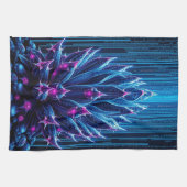 ブルーサボテン キッチンタオル (横)