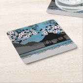 ブルーサマーアジア スクエアペーパーコースター (アングル)