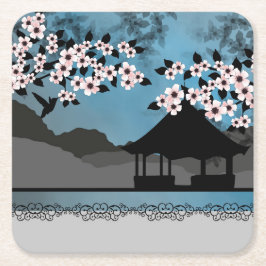 ブルーサマーアジア スクエアペーパーコースター