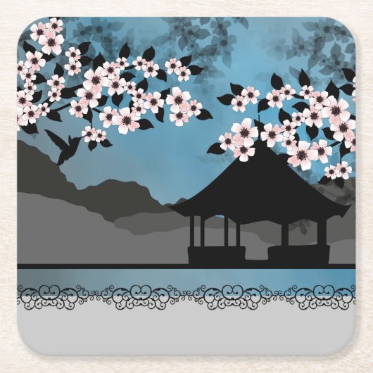 ブルーサマーアジア スクエアペーパーコースター (正面)