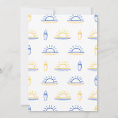 ブルーサマーサーフズアップパーティーお誕生日おめでとう招待状 招待状 (裏面)